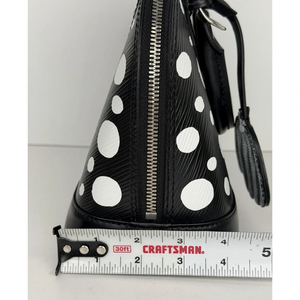 Louis Vuitton x Yayoi Kusama Alma BB Handbag in Black Epi Leather NFC B9 - Picture 13 of 16